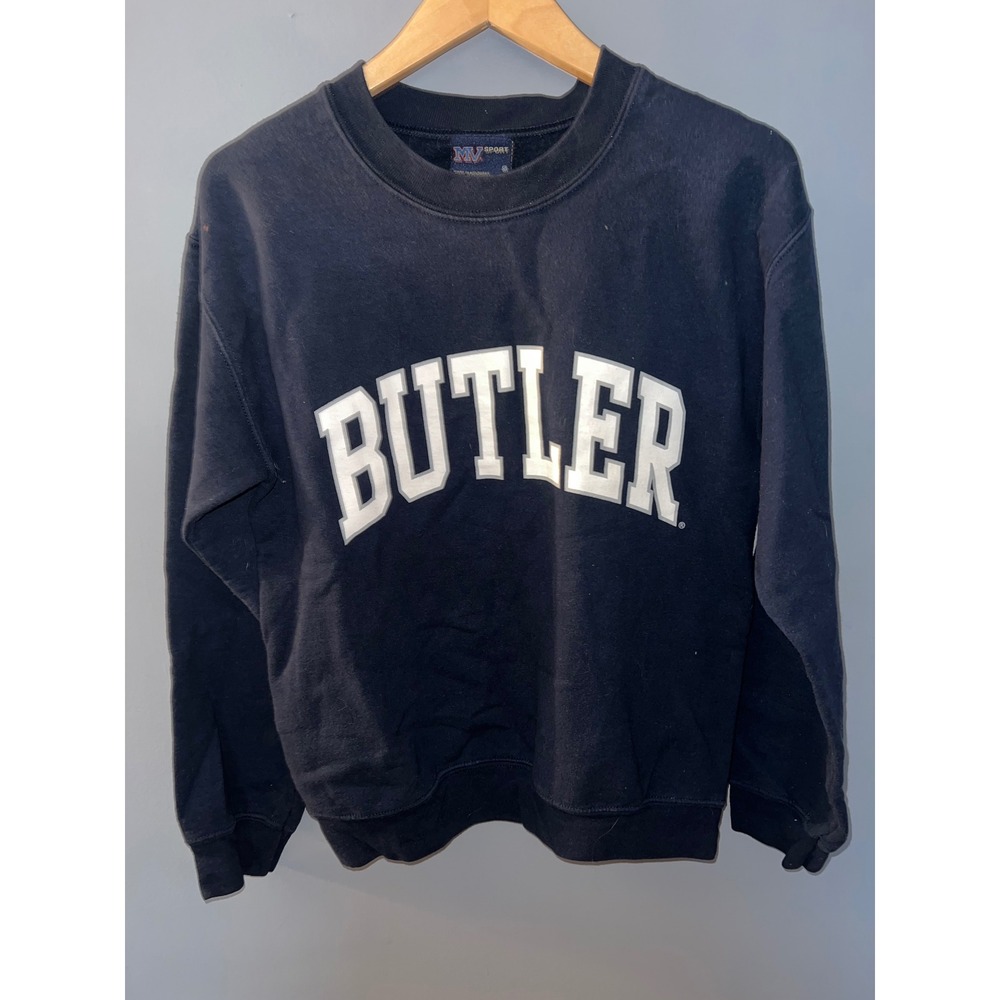MV Sport Butler University Bulldogs Crewneck Sweatshirt Navy Blue Small S